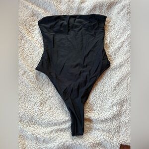 Bright Black One-piece with open back